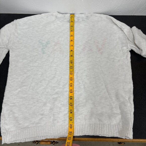 Tribal Women’s “VACAY” Sweater Sz Small Colorful Lightweight Vacation - Picture 10 of 11